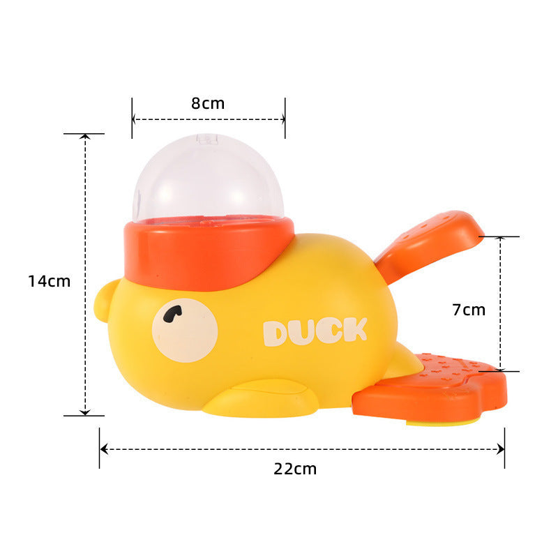 Interactive duck-shaped educational pet feeder