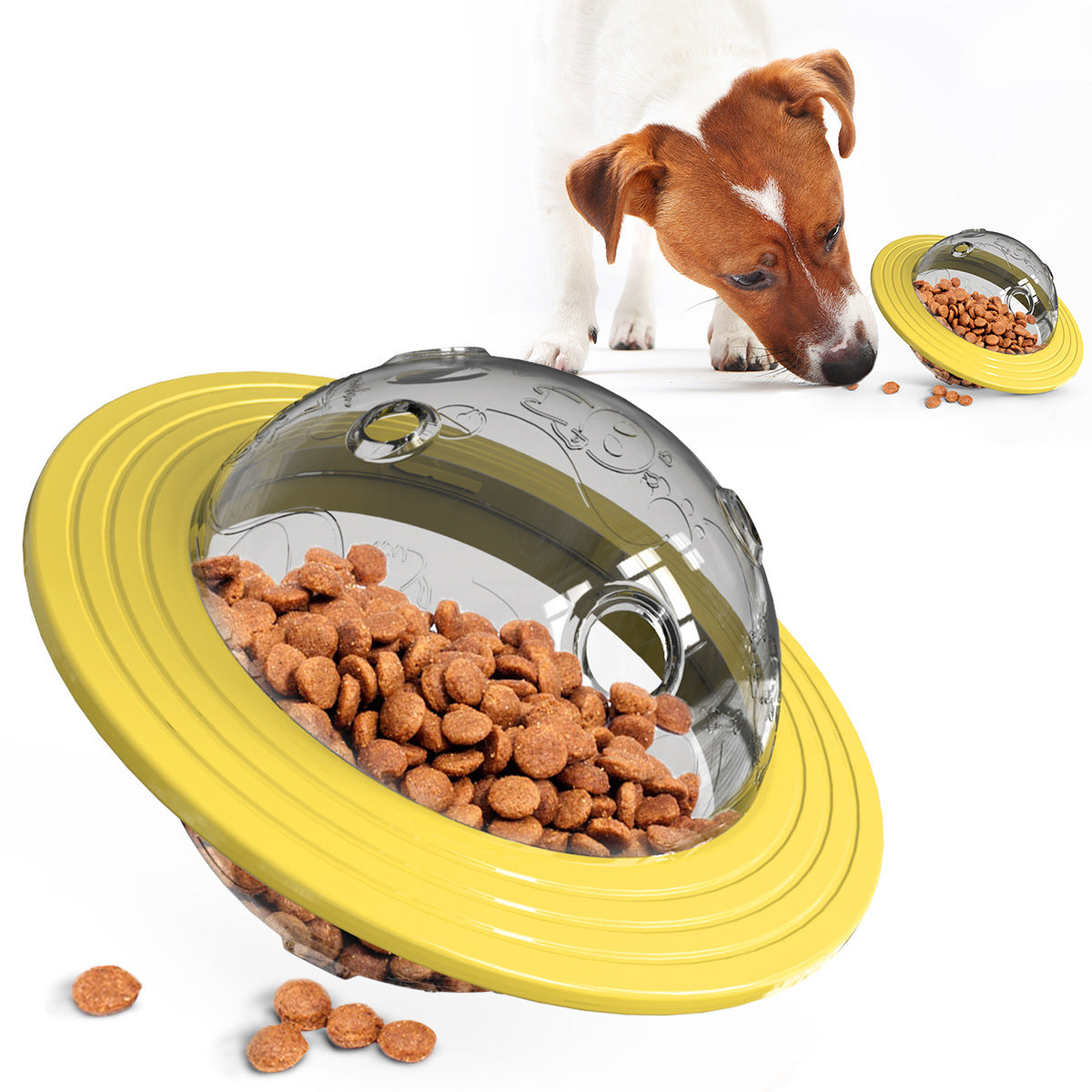 Interactive UFO Dog Toy - Slow Feeder & Treat Dispenser